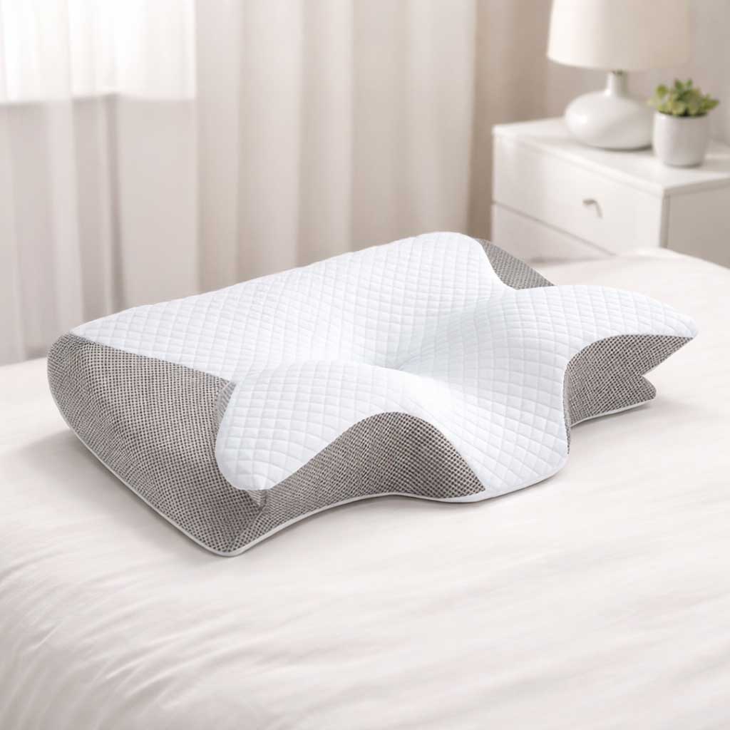 Oreiller cervical ergonomique à mémoire de forme pour senior, soutien de la nuque