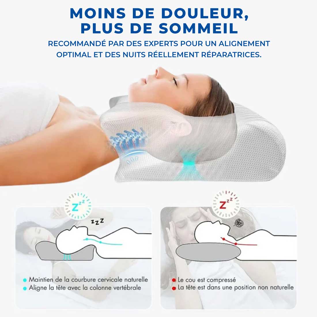 Oreiller Cervical Ergonomique