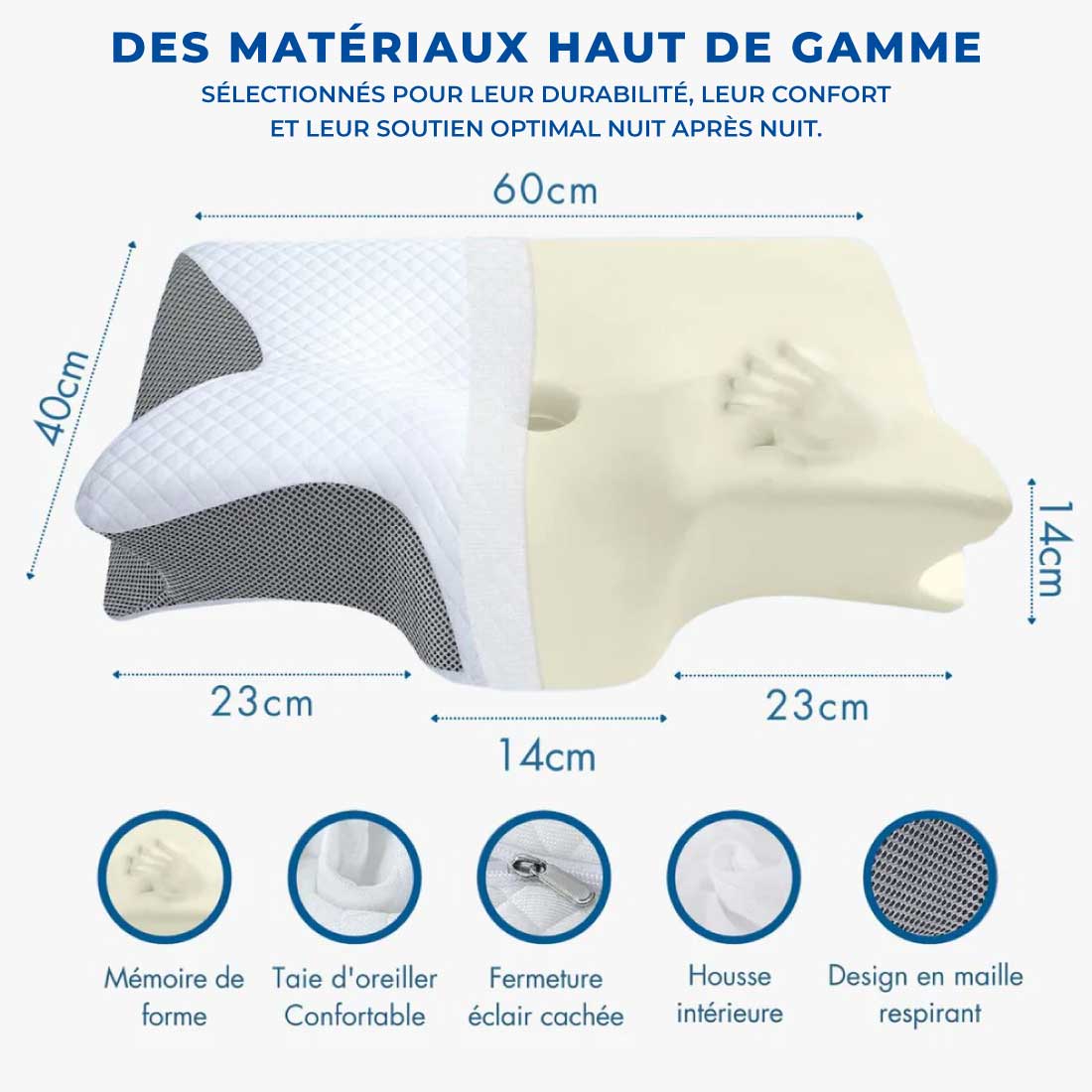 Oreiller Cervical Ergonomique