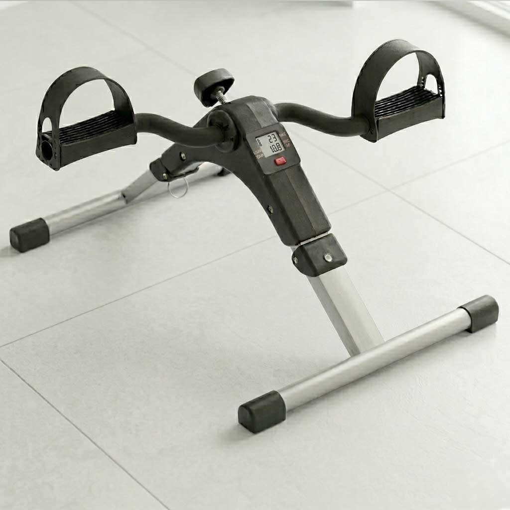 Pédalier d'appartement senior bras et jambes, pliable, avec écran LCD et résistance réglable