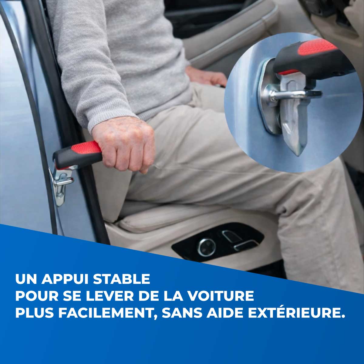 Poignée d’Aide Voiture Senior - Appui Sécurisé