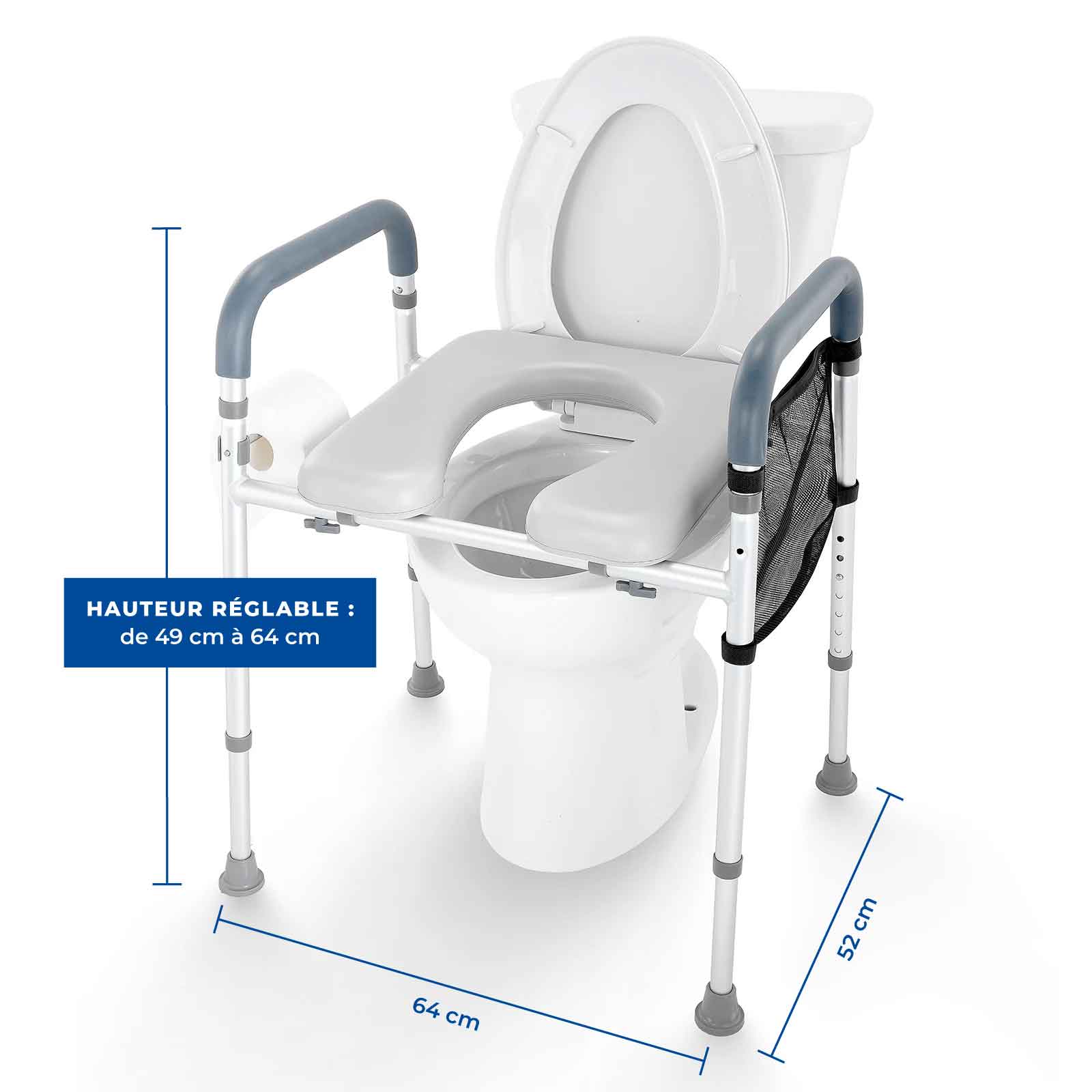 Cadre Réhausseur Toilette Assise Rembourrée