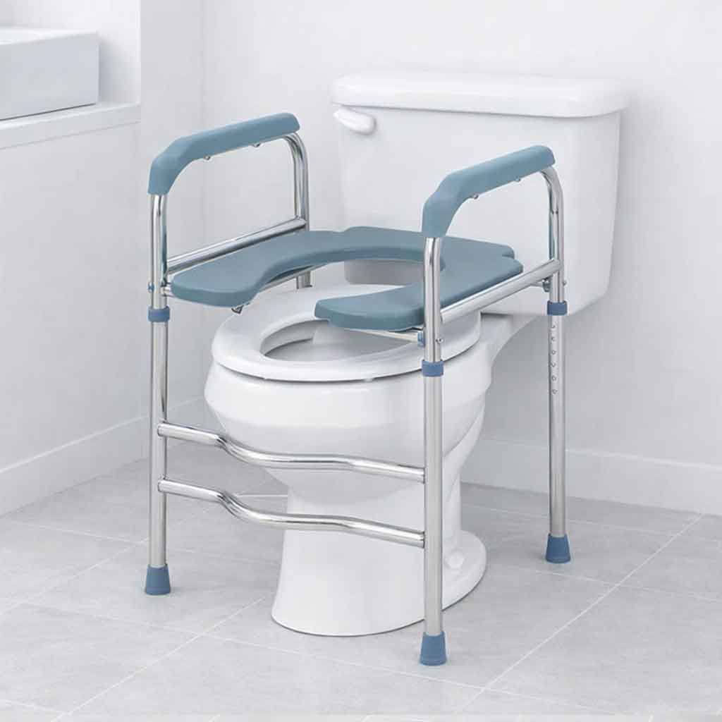 Cadre réhausseur de toilette réglable