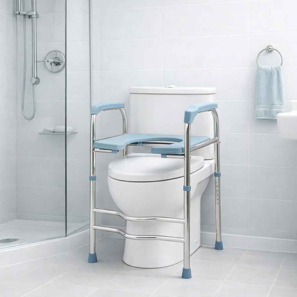 Cadre réhausseur de toilette réglable