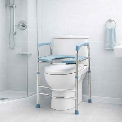 Cadre réhausseur de toilette réglable
