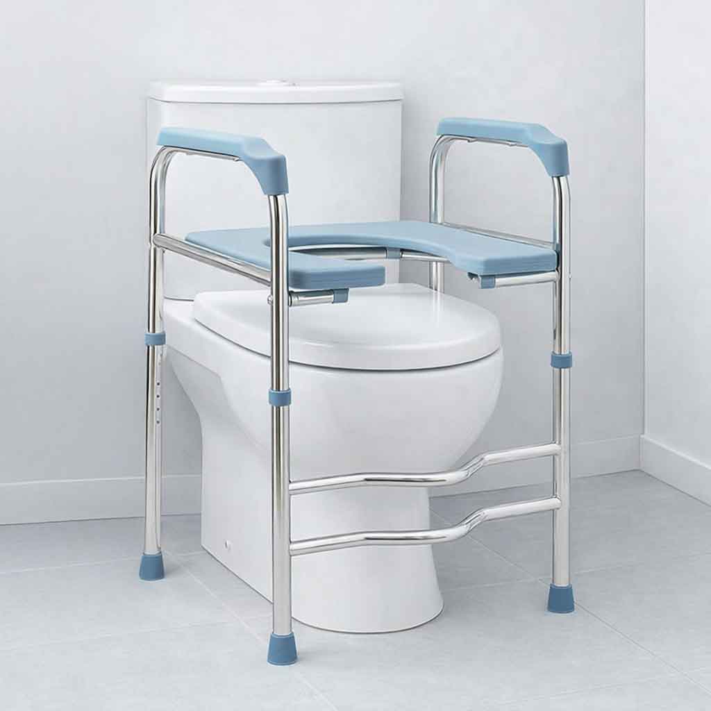 Cadre réhausseur de toilette réglable