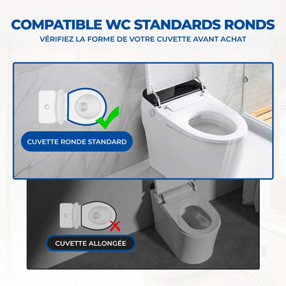 Réhausseur de toilettes avec accoudoirs +8,9 cm