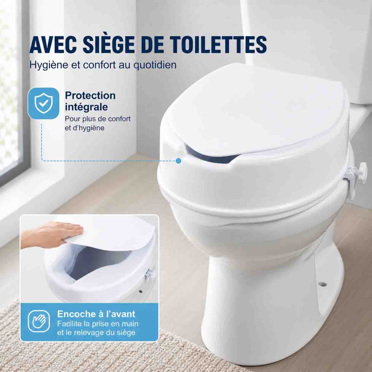 Réhausseur de Toilette Universel 15cm