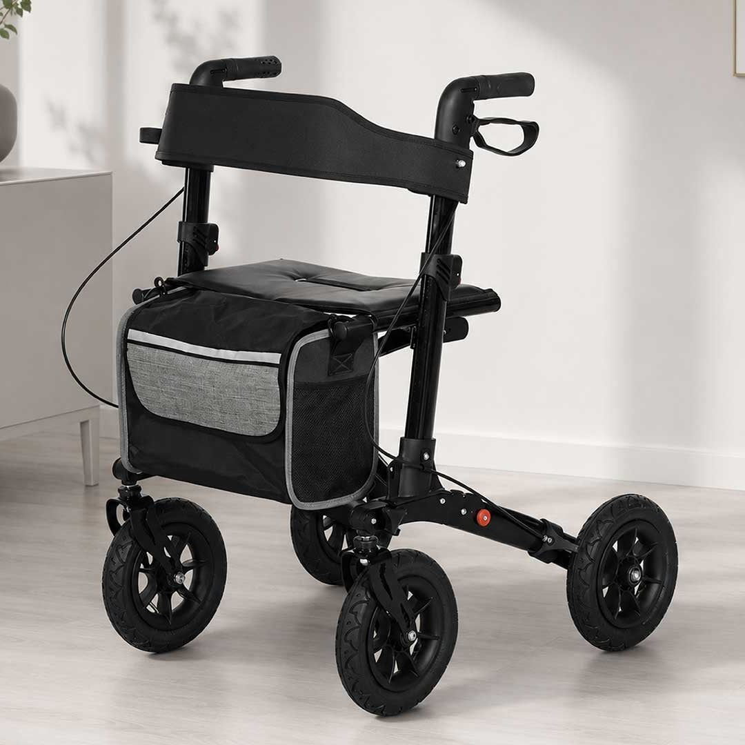 Déambulateur Grandes Roues Sérénita avec roues tout-terrain de 24 cm pour l'extérieur