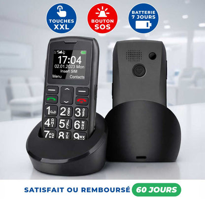 Téléphone Portable Senior Simplifié - SOS et Touches XXL