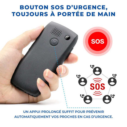 Téléphone Portable Senior Simplifié - SOS et Touches XXL
