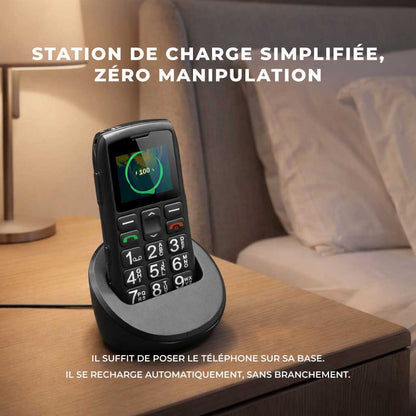 Téléphone Portable Senior Simplifié - SOS et Touches XXL