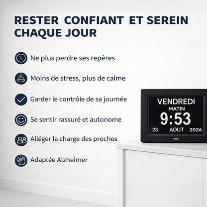 Horloge Calendrier Numérique Senior