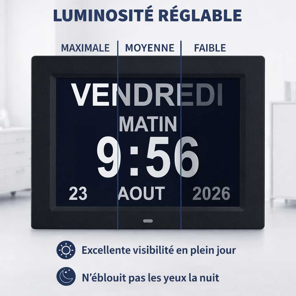 Horloge Calendrier Numérique Senior