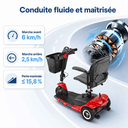 Scooter Électrique Senior 3 Roues Pliable