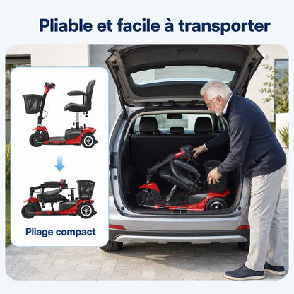 Scooter Électrique Senior 3 Roues Pliable