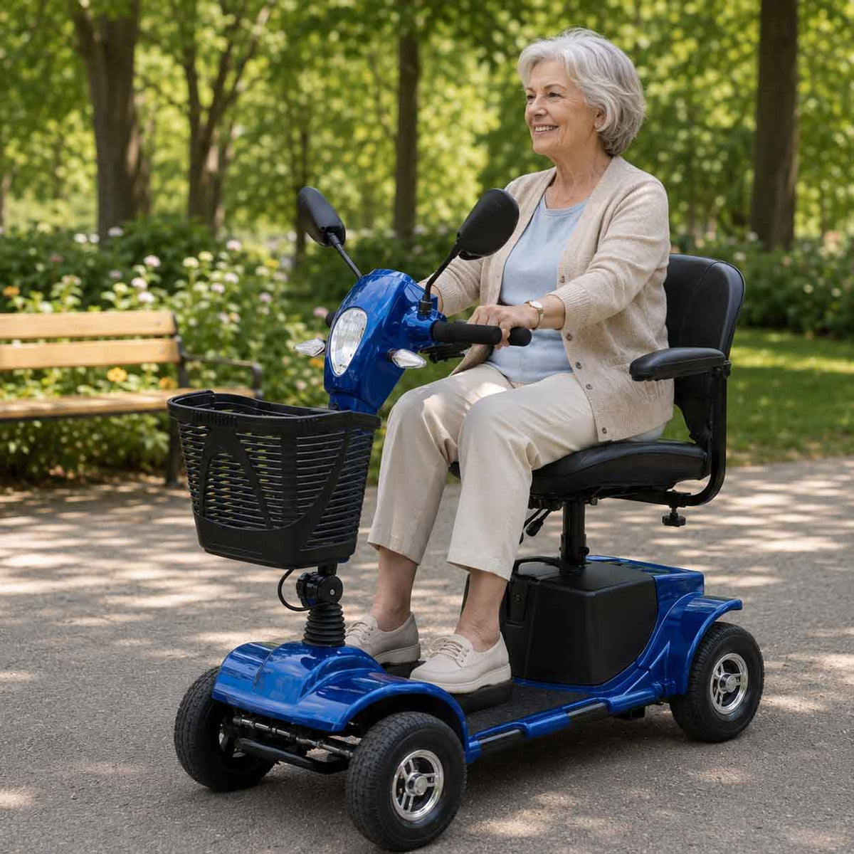 Scooter Électrique Senior 4 Roues Pliable