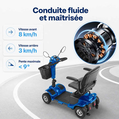 Scooter Électrique Senior 4 Roues Pliable