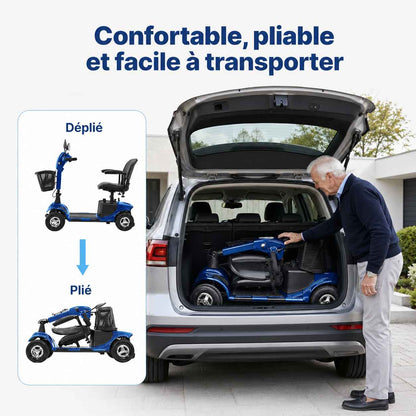 Scooter Électrique Senior 4 Roues Pliable
