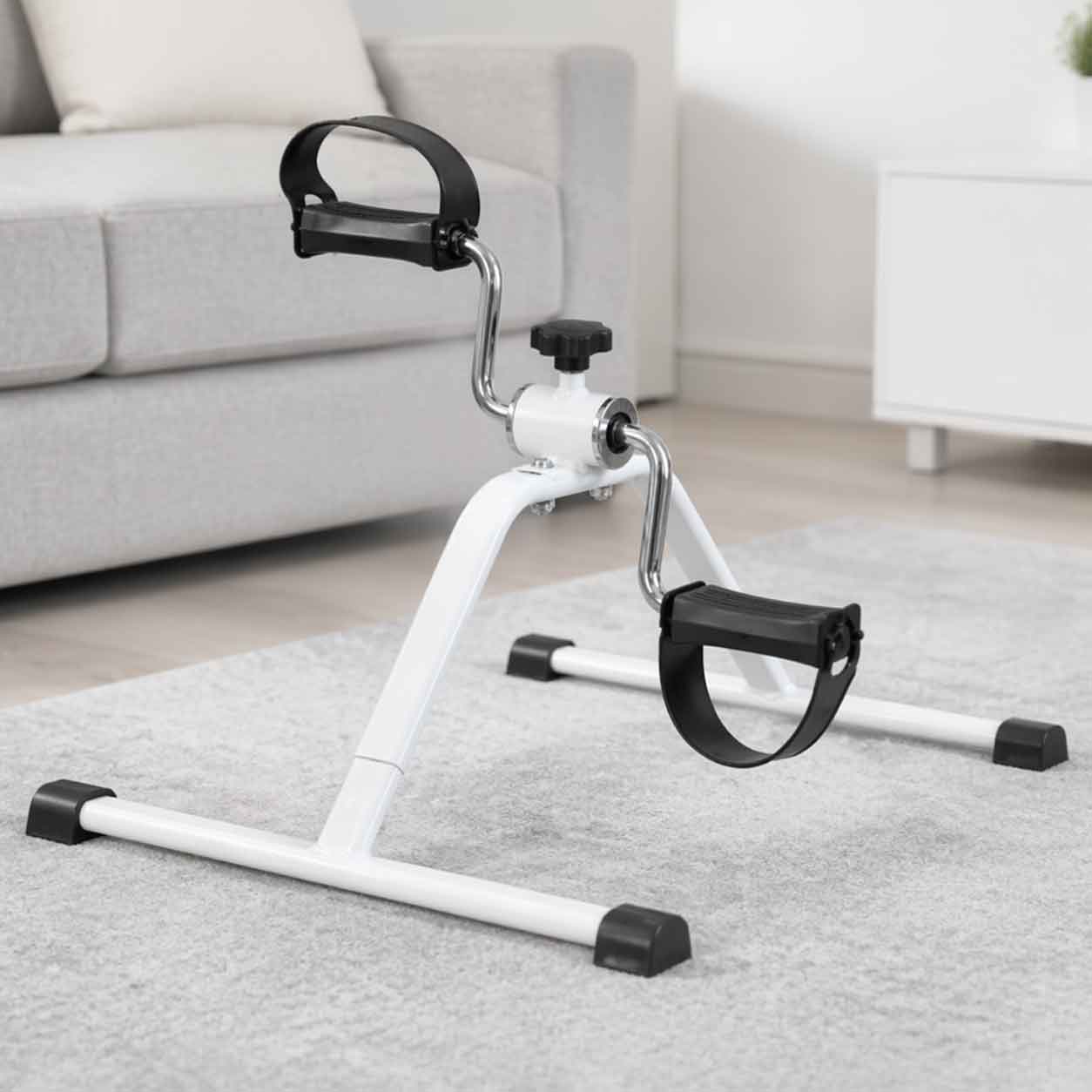 Pédalier d'exercice compact senior, mini-vélo d'appartement bras et jambes