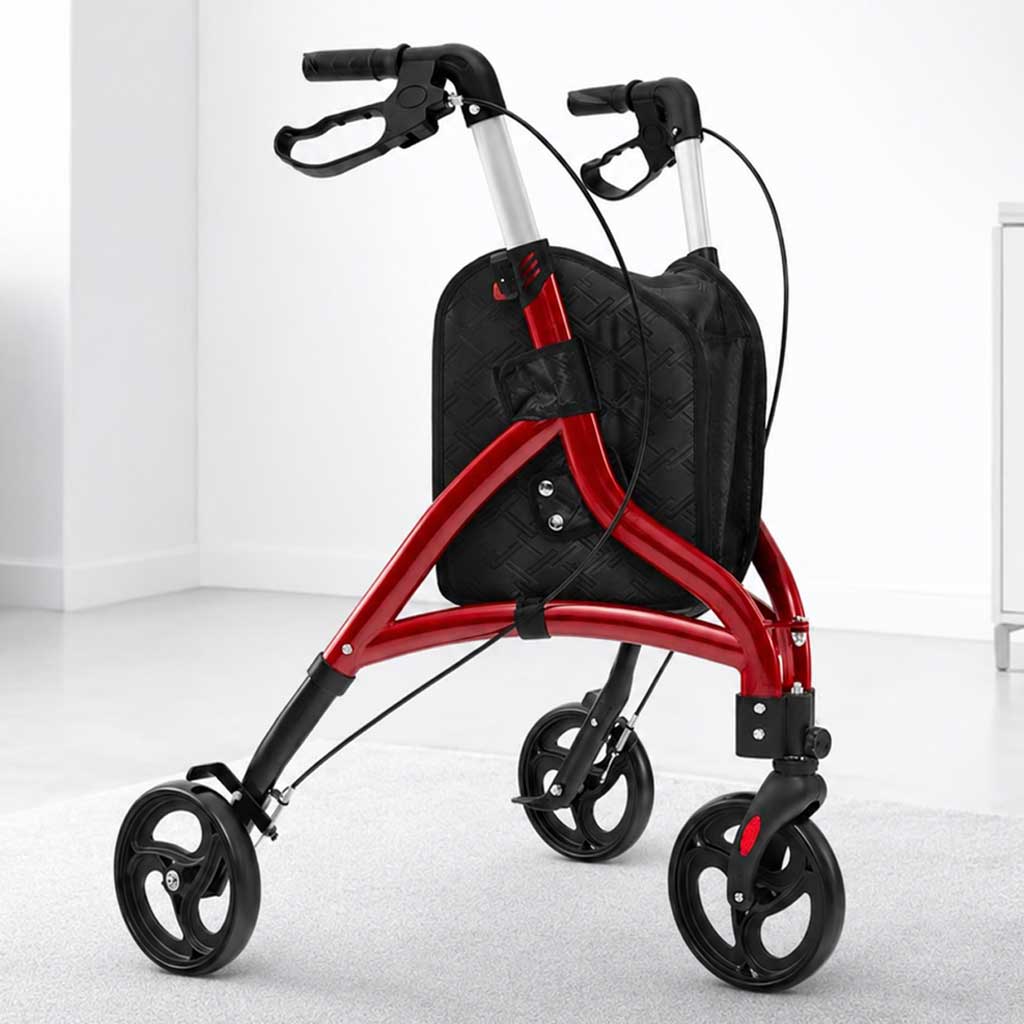 Déambulateur rollator 3 roues Sérénita compact et maniable