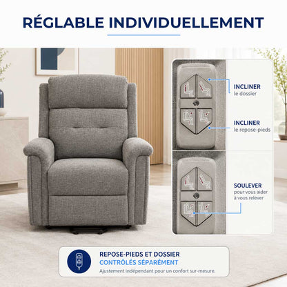 Fauteuil releveur électrique 2 moteurs