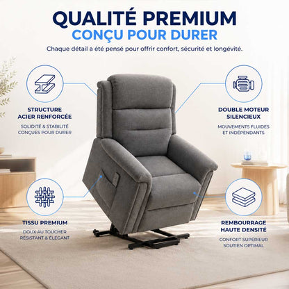 Fauteuil releveur électrique 2 moteurs