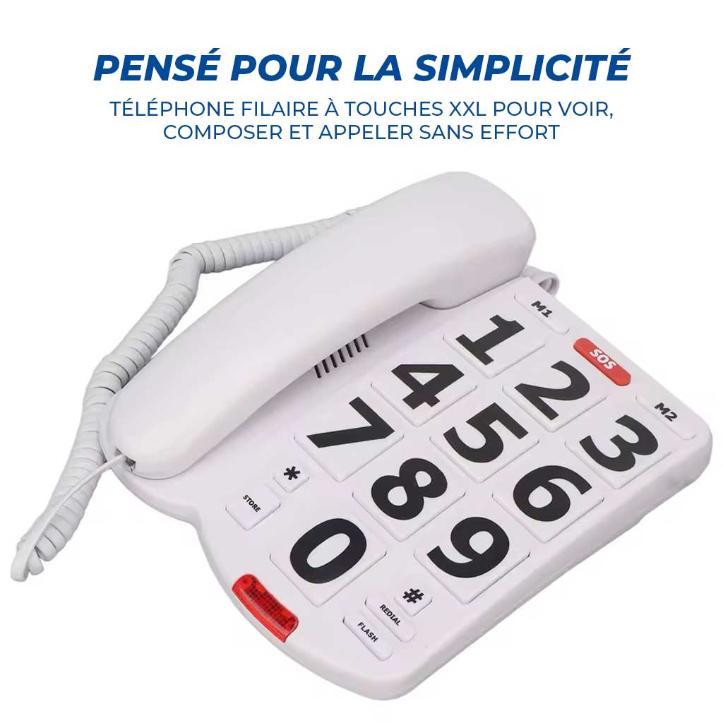 Téléphone Fixe Grosses Touches Senior