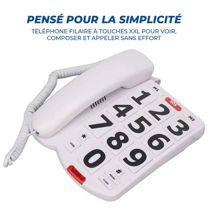 Téléphone Fixe Grosses Touches Senior