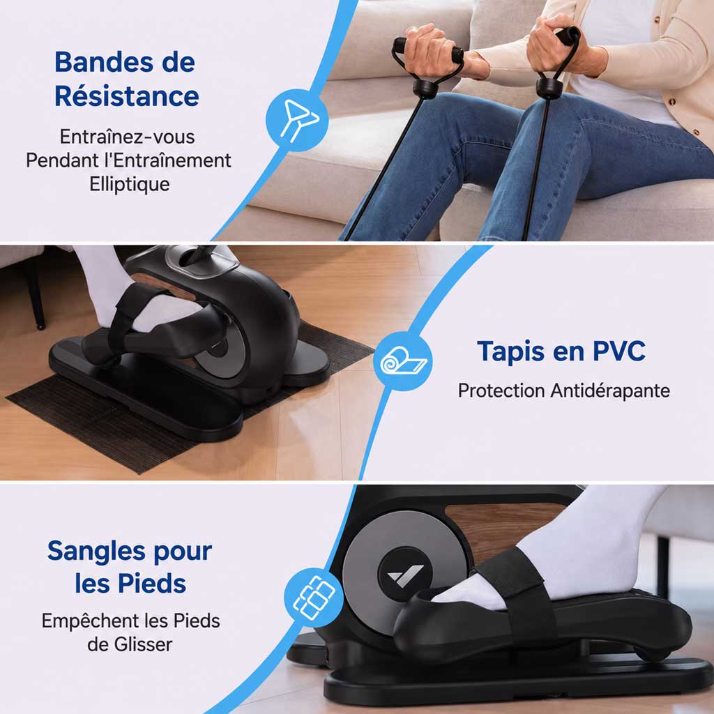 Vélo elliptique électrique assis senior